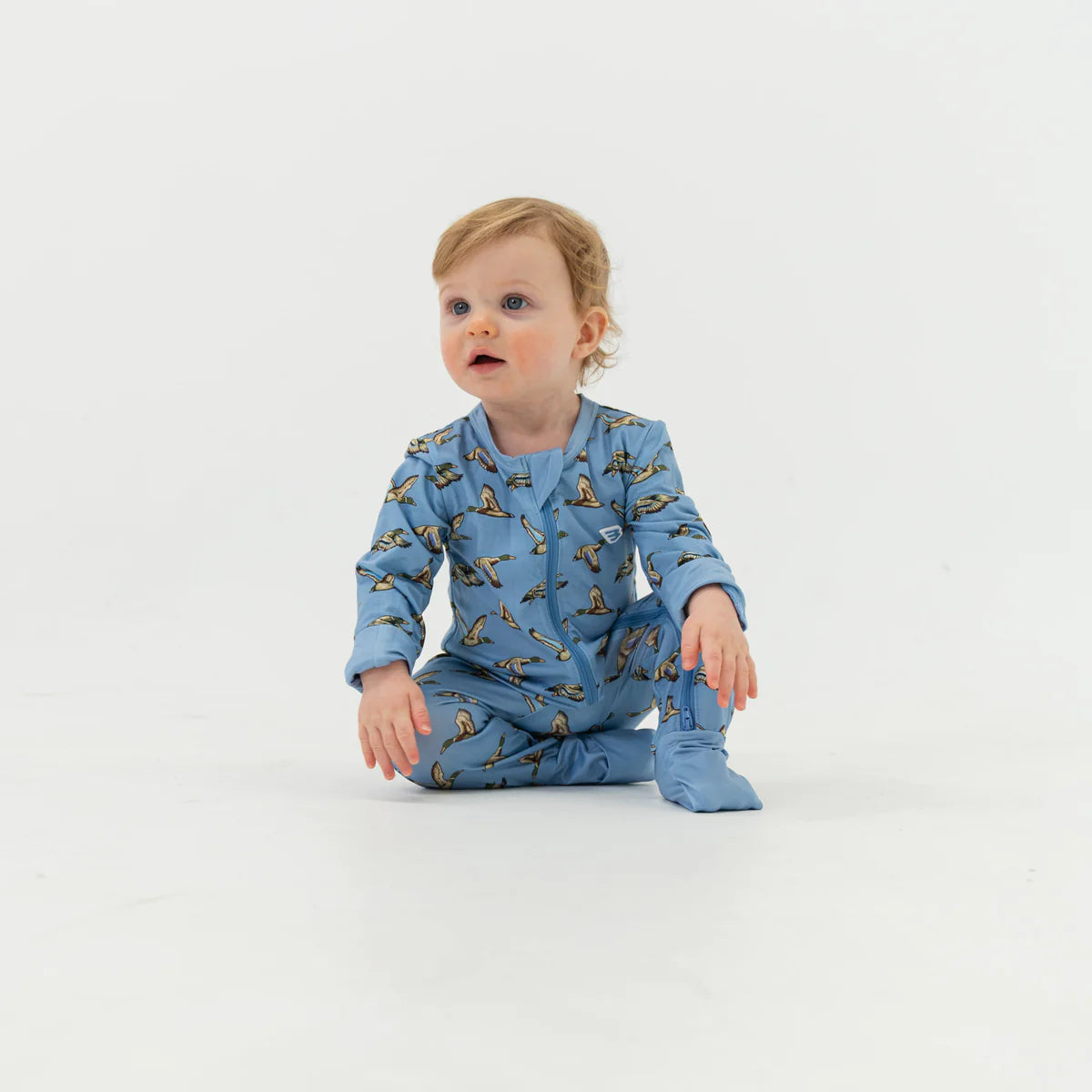 Burlebo Kids Blue Jumbo Mallards Baby Zip Up