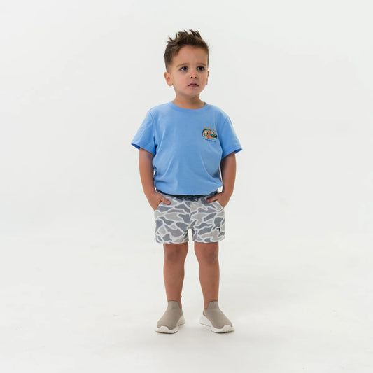 Youth Burlebo White Camo Athletic Shorts