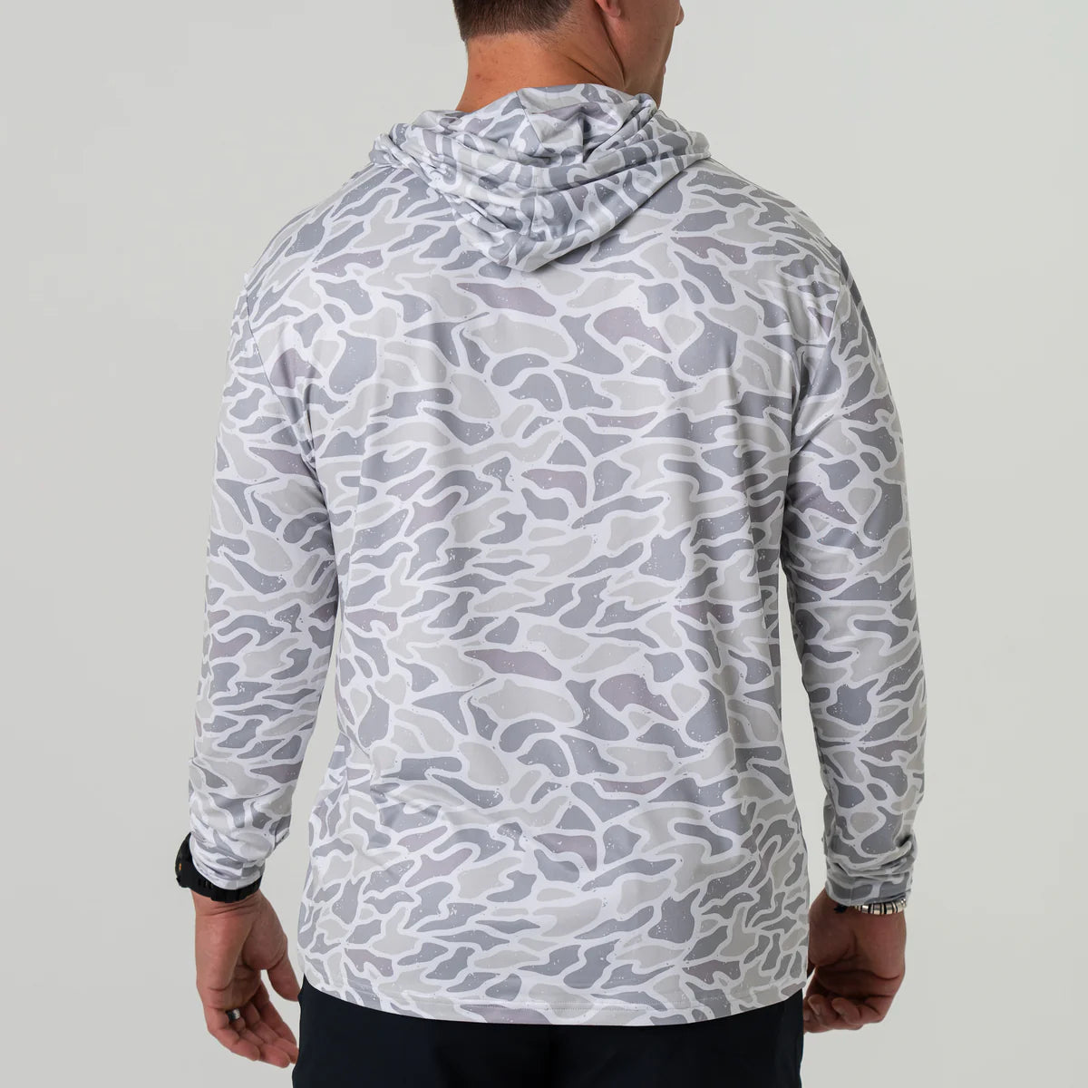 Men's Burlebo White Camo Performance Hoodie