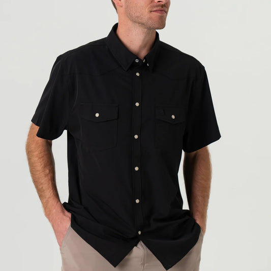 Men's Burlebo Performance Black Western Shirt