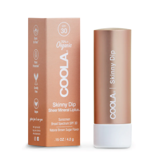 Mineral Liplux® Organic Tinted Lip Balm Sunscreen SPF 30 Skinny Dip