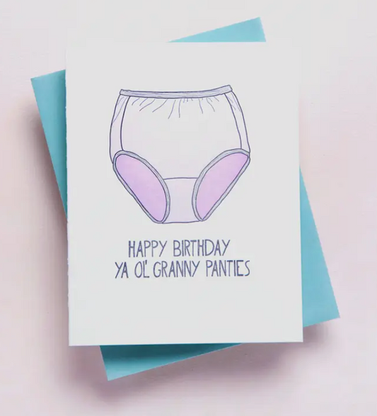 Granny Panties Birthday Greeting Card