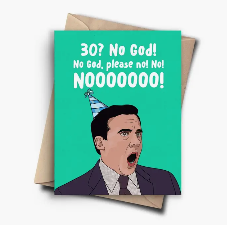 Funny 30th Birthday Card