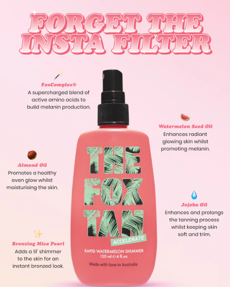 Fox Tan Rapid Watermelon Shimmer Accelerate