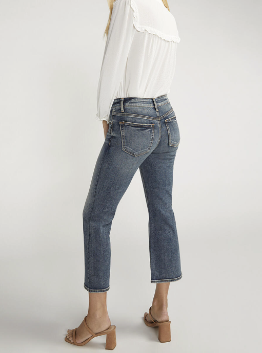 Suki Mid Rise Cropped Flare Jeans