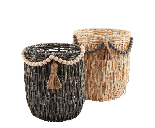 Husk Beaded Basket -2 Sizes