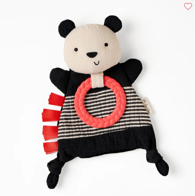 Panda Bitzy Crinkle™ Sensory Crinkle Teether Toy