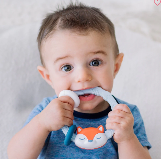 Fox Ritzy Rattle® with Teething Rings