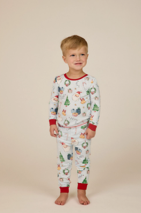 Kids Blue Christmas Pajama Set, dont launch yet