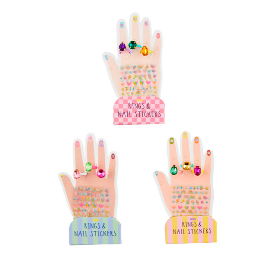 Mud Pie Ring & Nail Sticker Set - 3 Colors