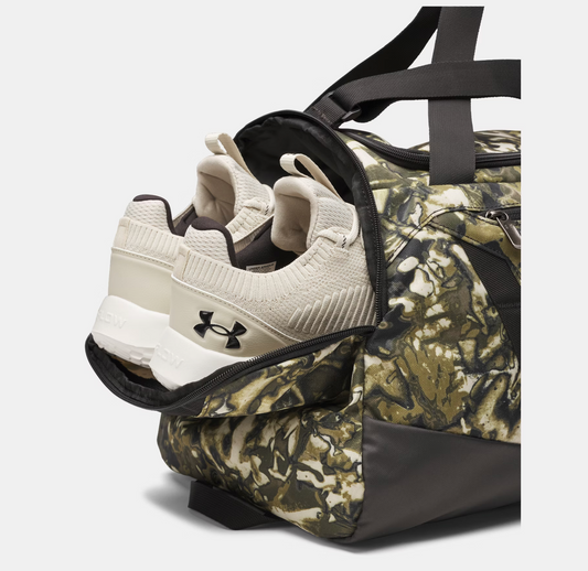 UA Green Black & Orange Camo Undeniable 5.0 Small Duffle Bag