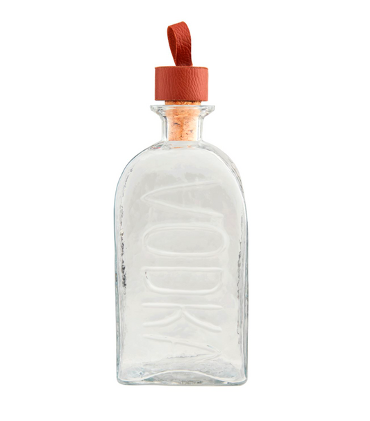 Mud Pie Embossed Glass Decanter - 2 Colors