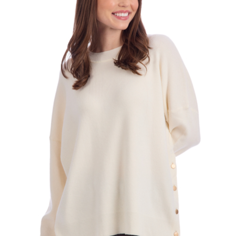 What's More Important Noralee Button Sweater