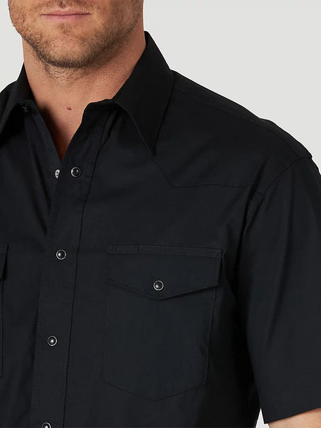 Wrangler Men's Sport Black Western Snap Shirt