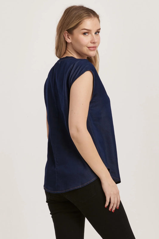 Yanis Dark Denim Blue Top