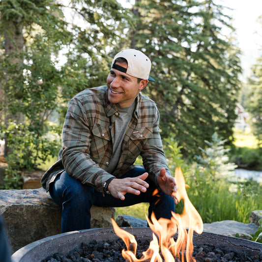 Burlebo Men's Timber Brown Flannel Shirt