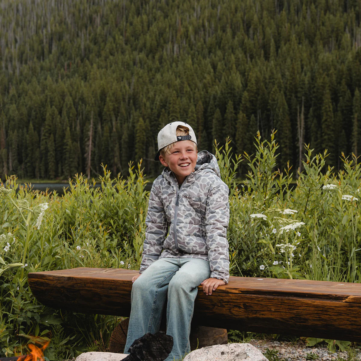 Burlebo Youth Classic Deer Camo Puffer Jacket