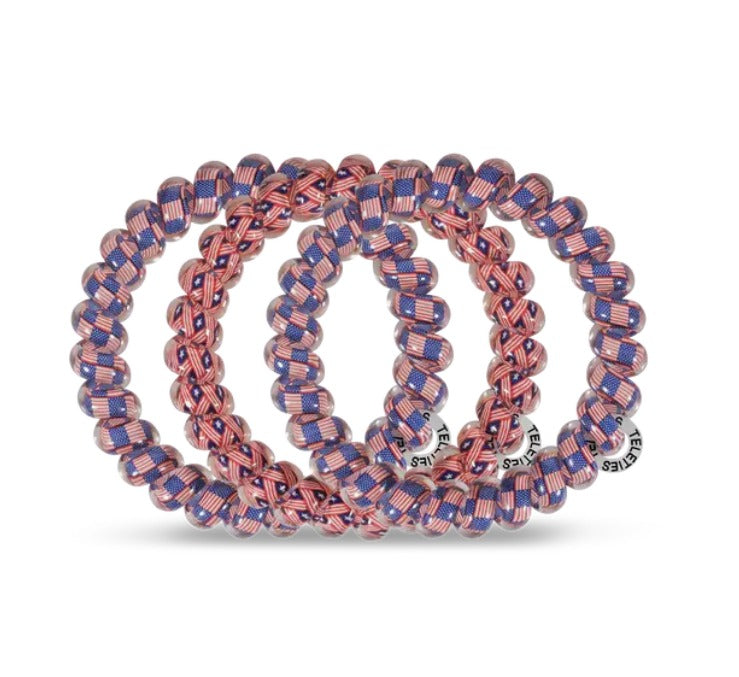 Stars & Stripes Large Hair Ties By Teleties