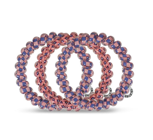 Stars & Stripes Large Hair Ties By Teleties