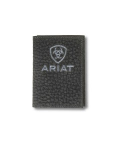 Ariat Bull Hide Black Trifold Wallet