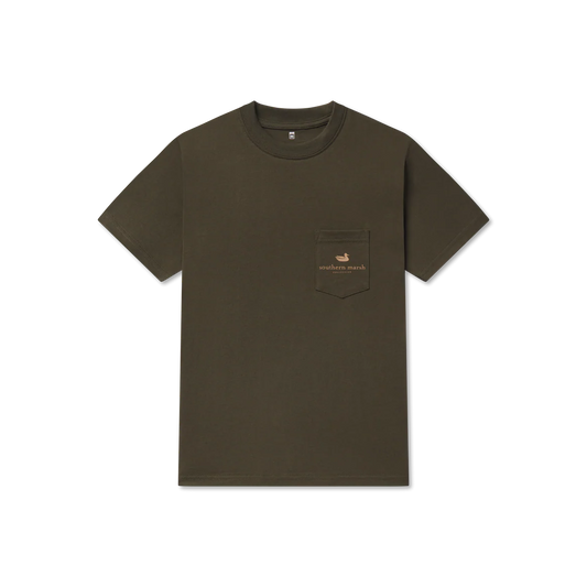 Southern Marsh Youth Dark Olive Eight Point Tee