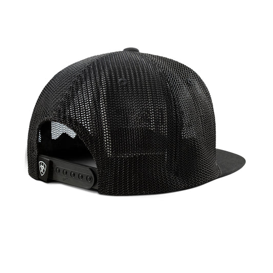 Ariat Men's 3D Embroidered Black 6 Panel Hat