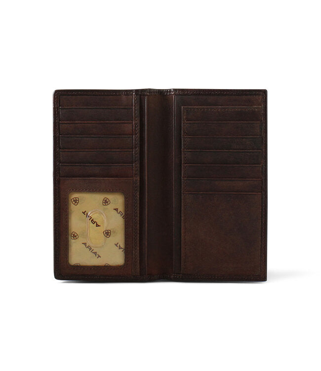 Ariat Men's Floral Tooled Aztec Wallet