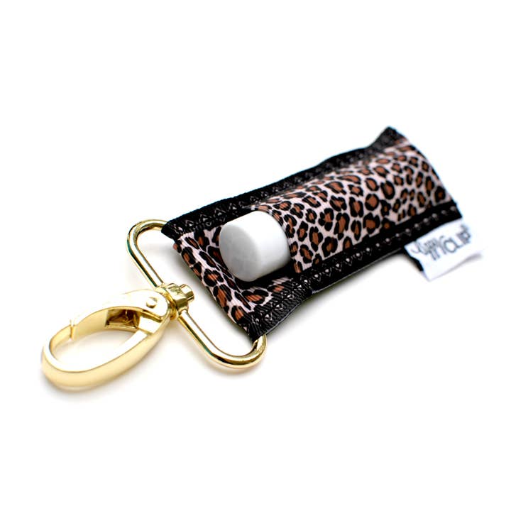Lippy Clip Lip Balm Holder Keychain - Leopard