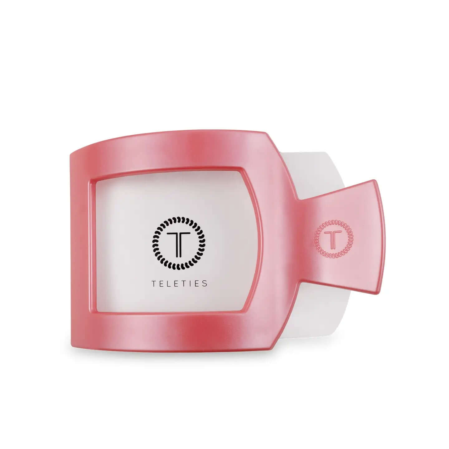 Teleties Quare Flat Calming Coral Large Hair Clip