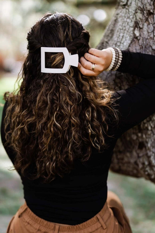 Teleties Square Flat Toasted Large Hair Clip