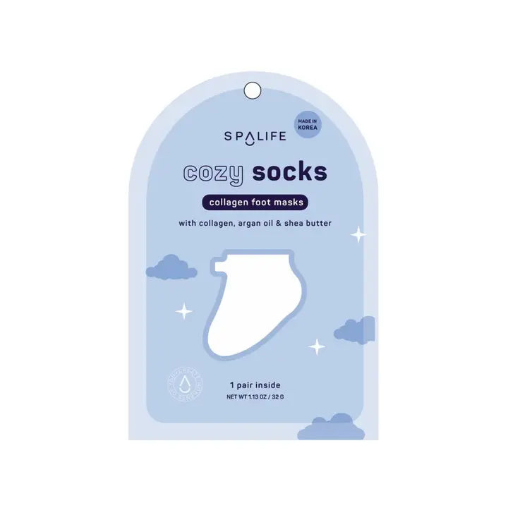 Holiday Cozy Socks Collagen Foot Masks - 1 Pair