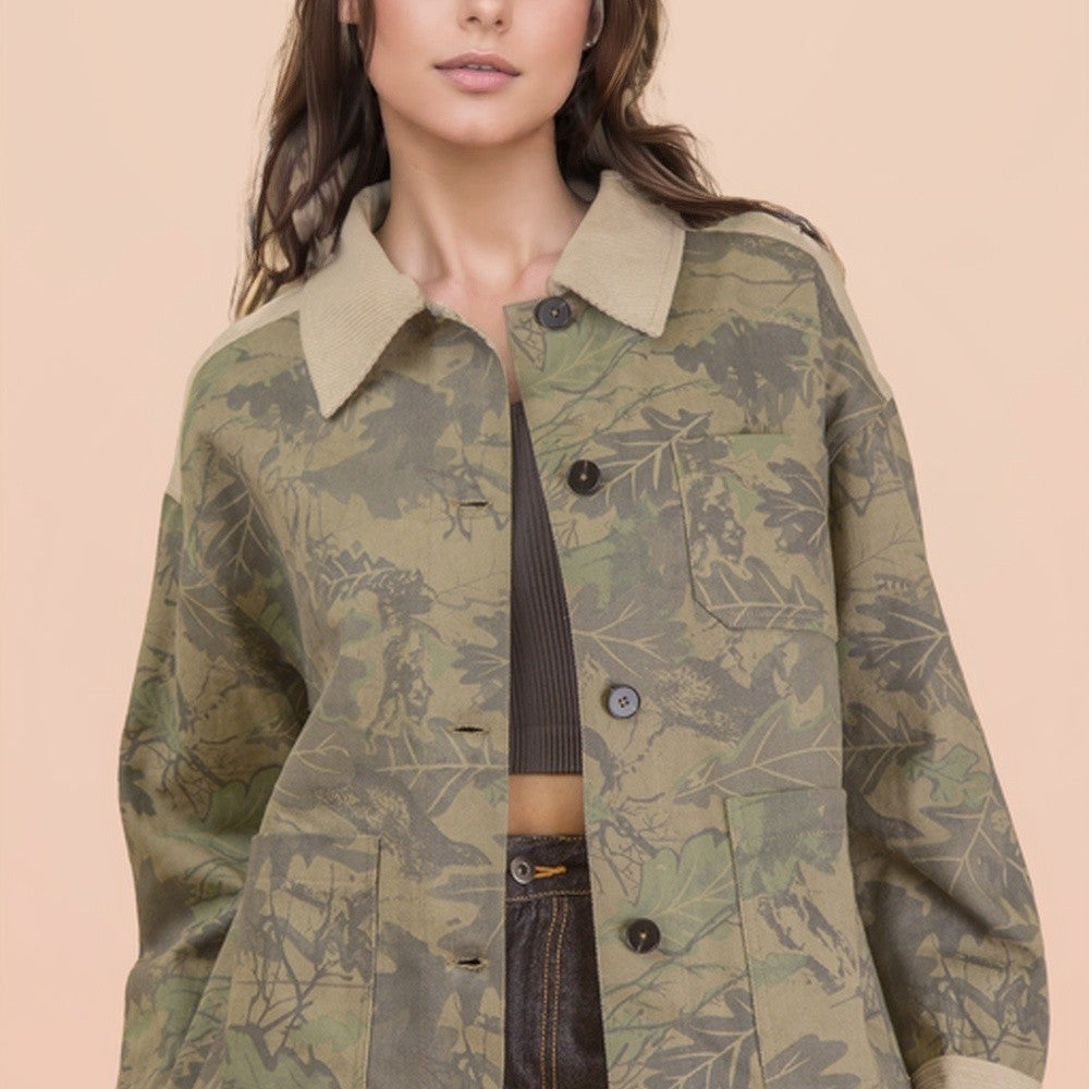Keep An Eye Out Camo Shacket