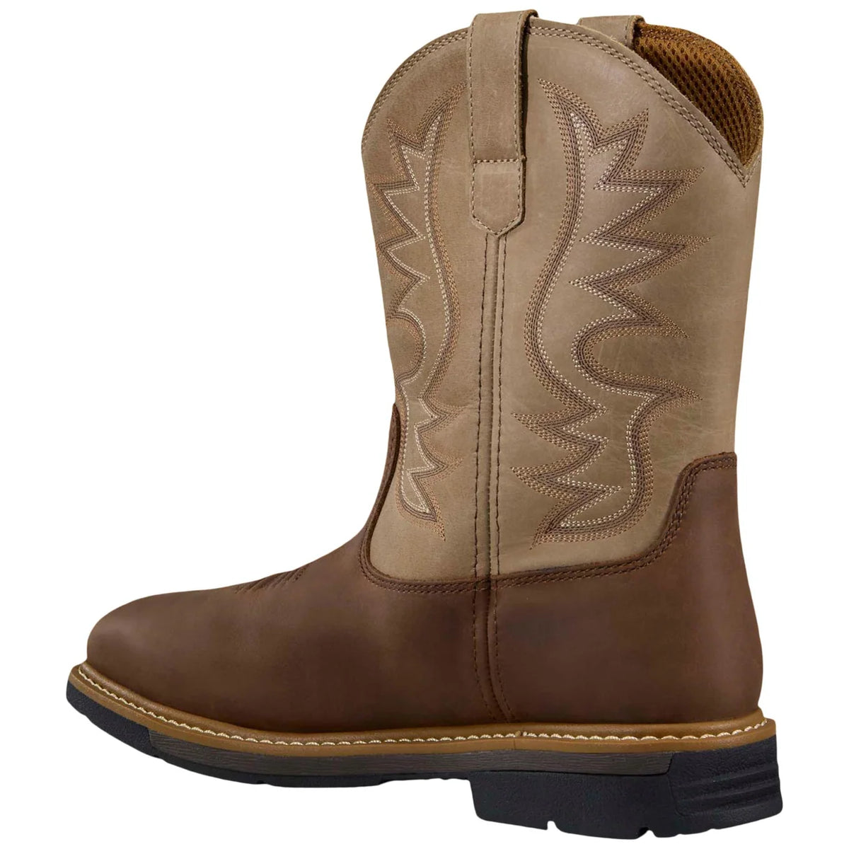 Carhartt Bandera brown and cream Wellington boot, inner side view