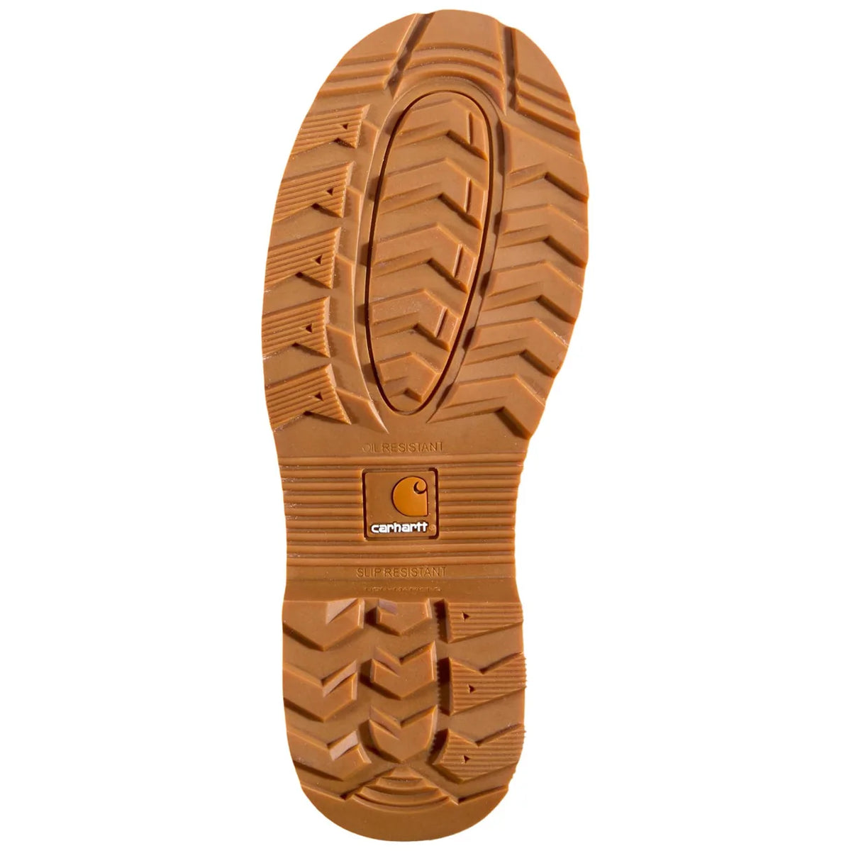 Tan rubber outsole with tread pattern on the Carhartt Grafton Steel Toe boot