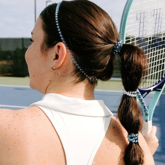 Spiral Hair Coil Headband- Summer Sky