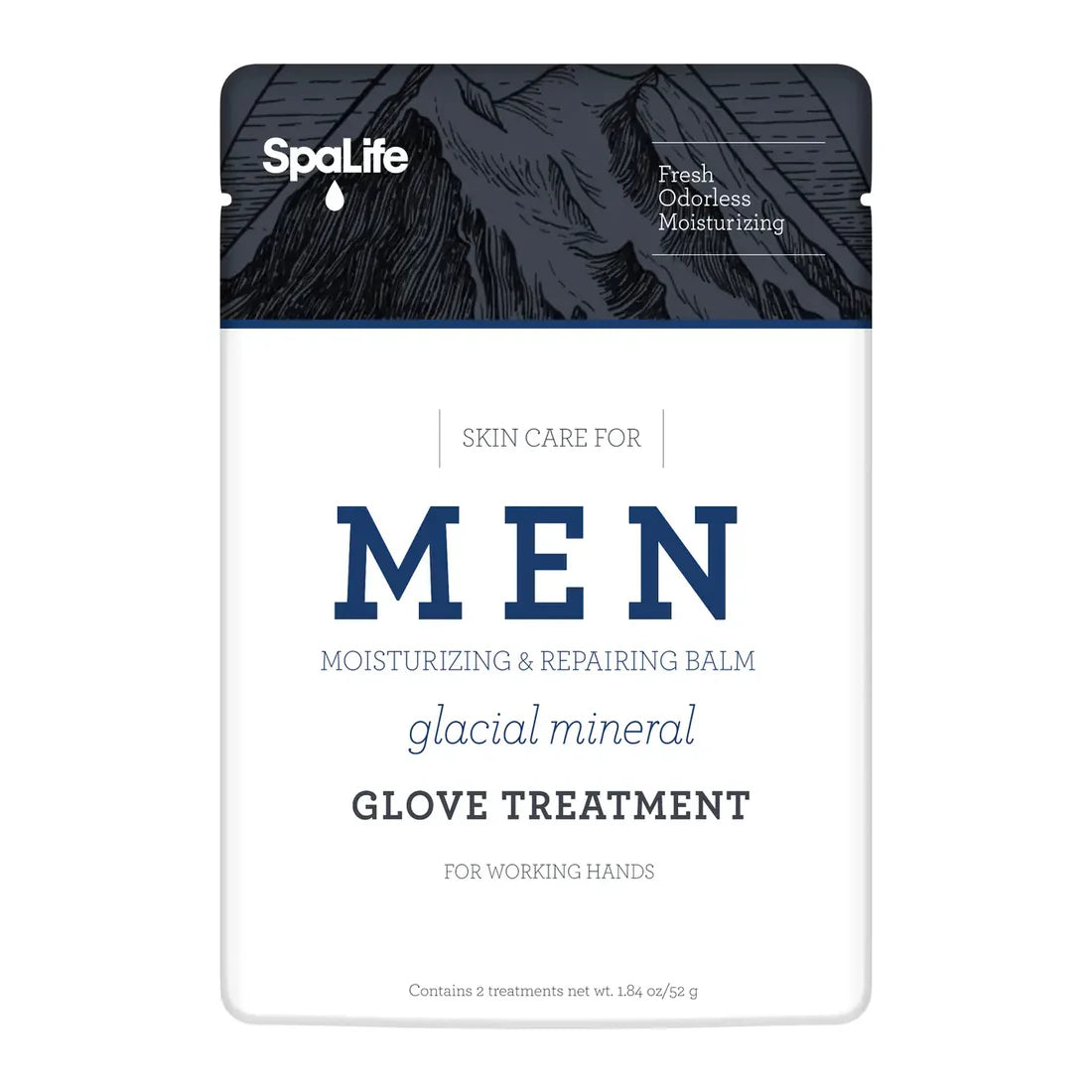 Men's Glacial Mineral Moisturizing Hand Glove Mask