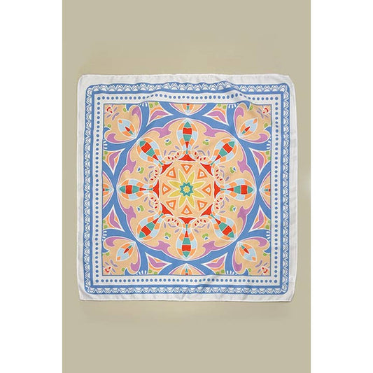 Tribal Print Silky Feel Bandana Scarf