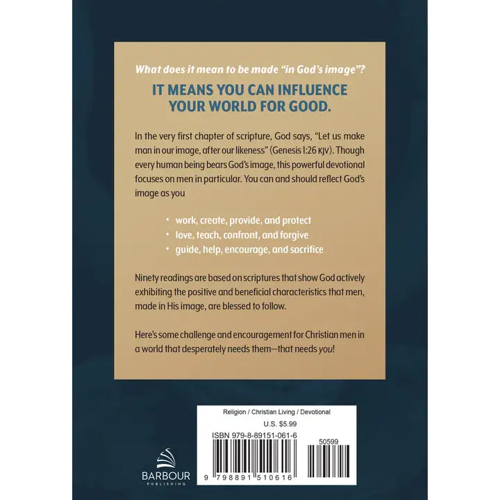 Challenging Devotions for the Man Made in God's Image, back cover