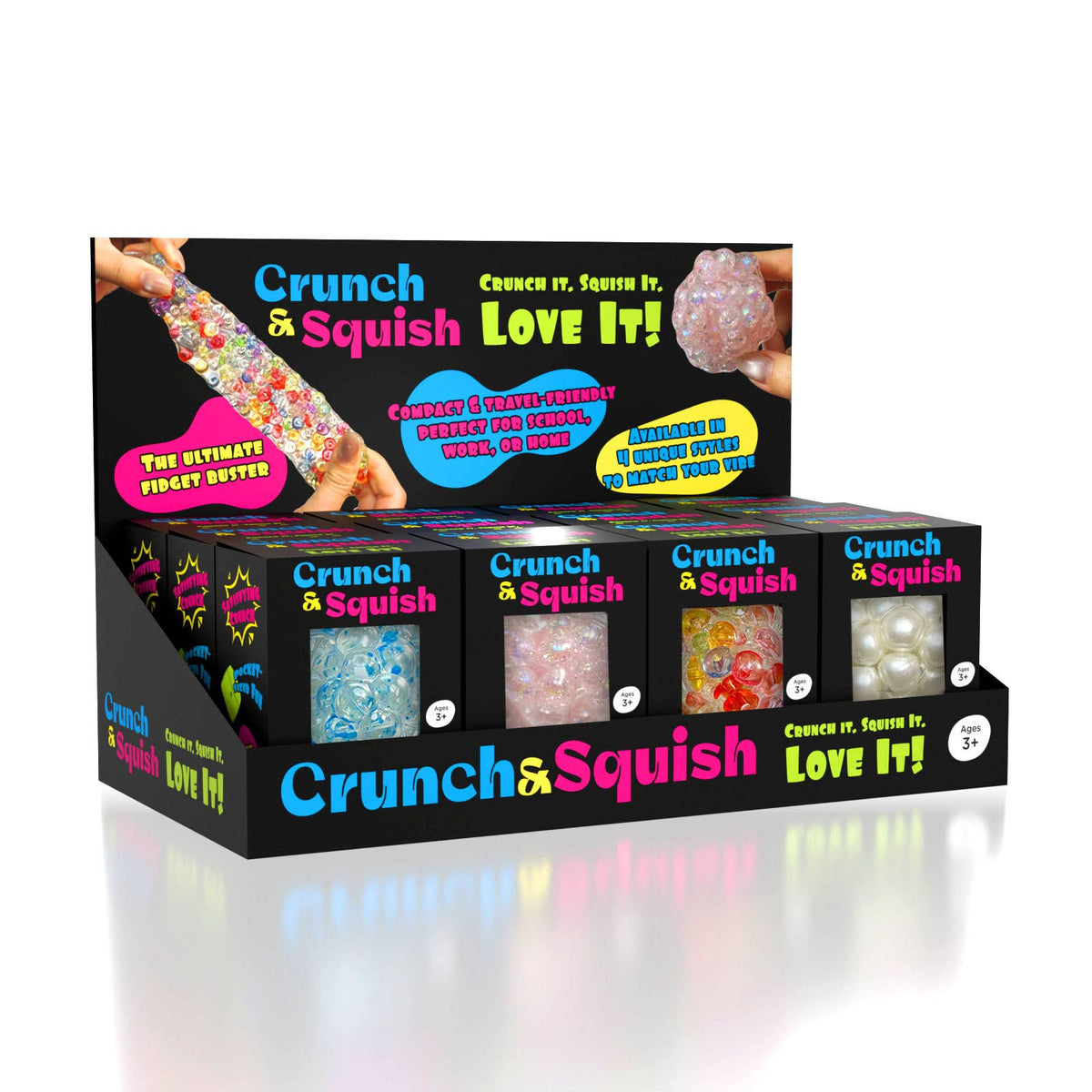 Crunch and Squish Crunchy Squishy Stress Ball Fidget Toy, Color Ships Assorted