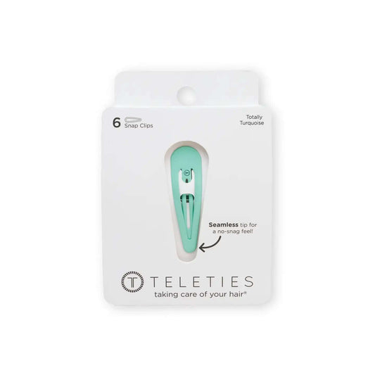 Teleties Totally Turquoise 6 Count Snap Clip