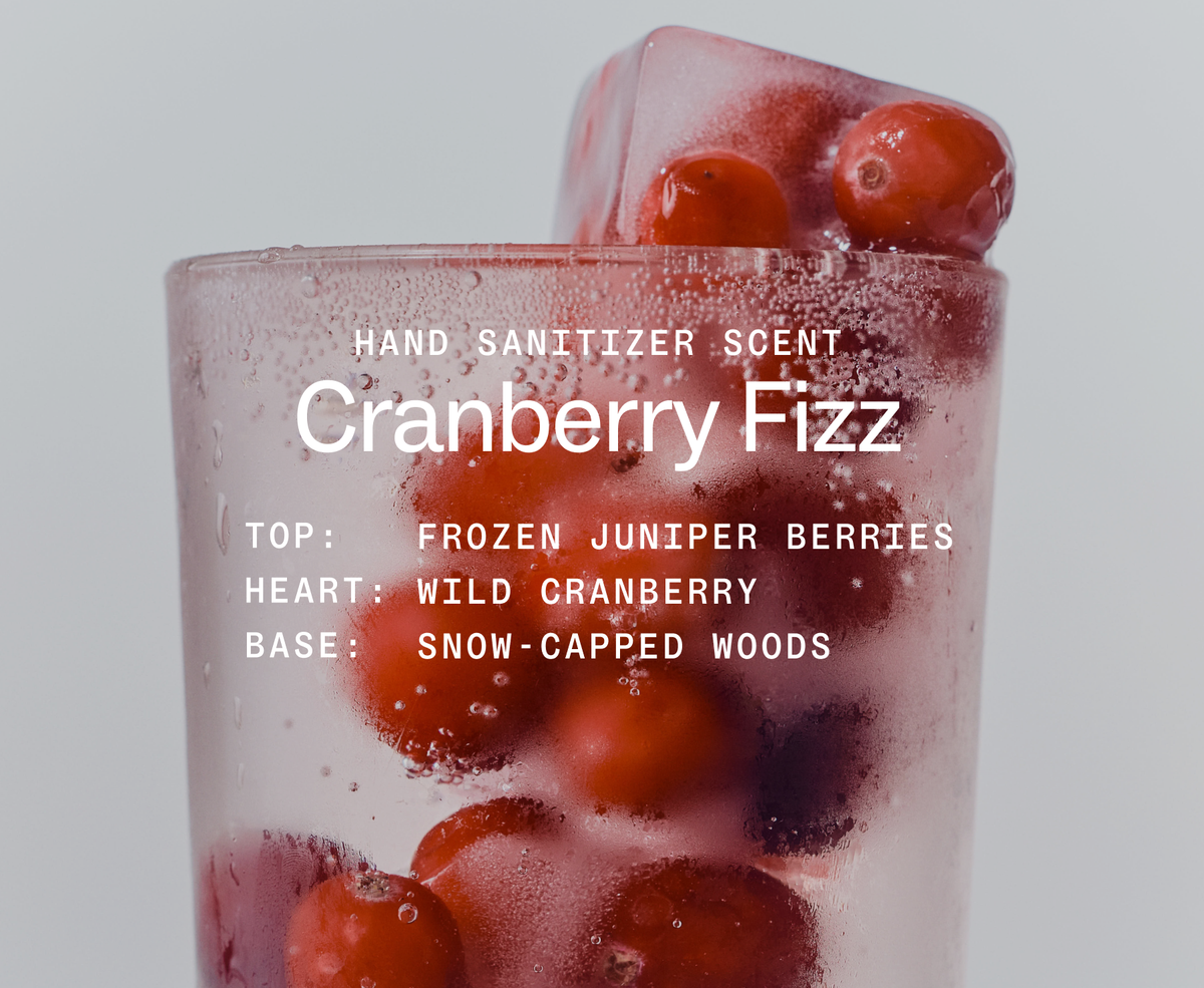Touchland Cranberry Fizz scent notes: frozen juniper berries, wild cranberry, snow-capped woods