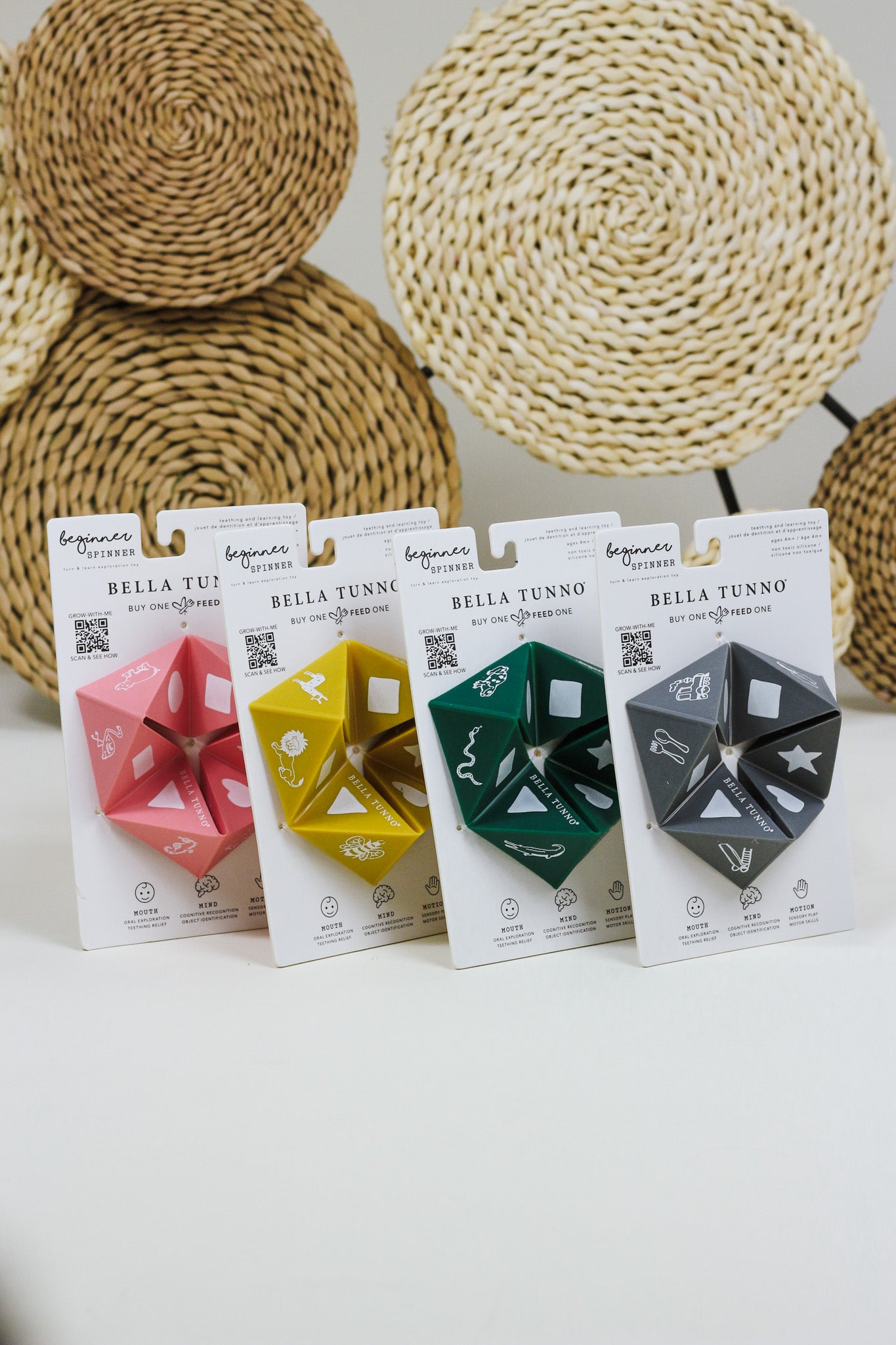 Grey Silicone Baby Spinner