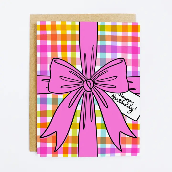 Happy Birthday Gift Bow Card