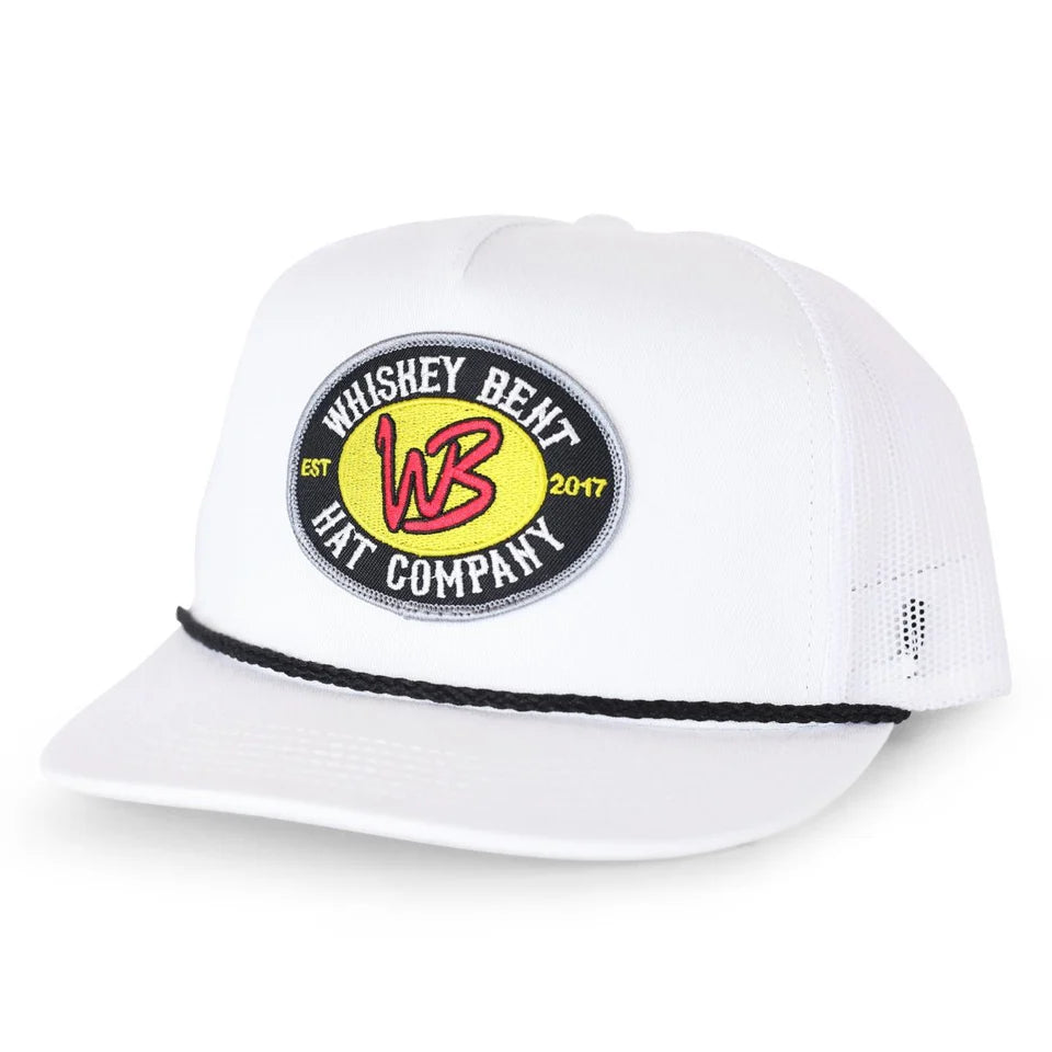 Whiskey Bent Men's White Fleetwood Trucker Hat