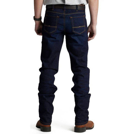 Justin Men's 1897 Dark Wash Modern Slim Fit Low Rise Straight Leg Jeans