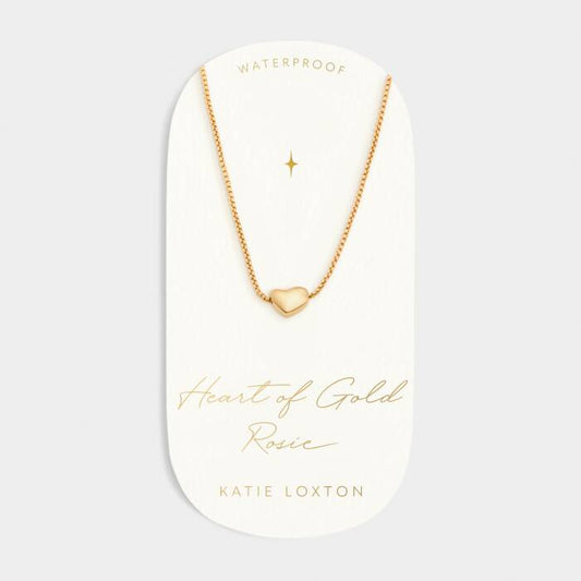 Heart Of Gold Waterproof Charm Necklace