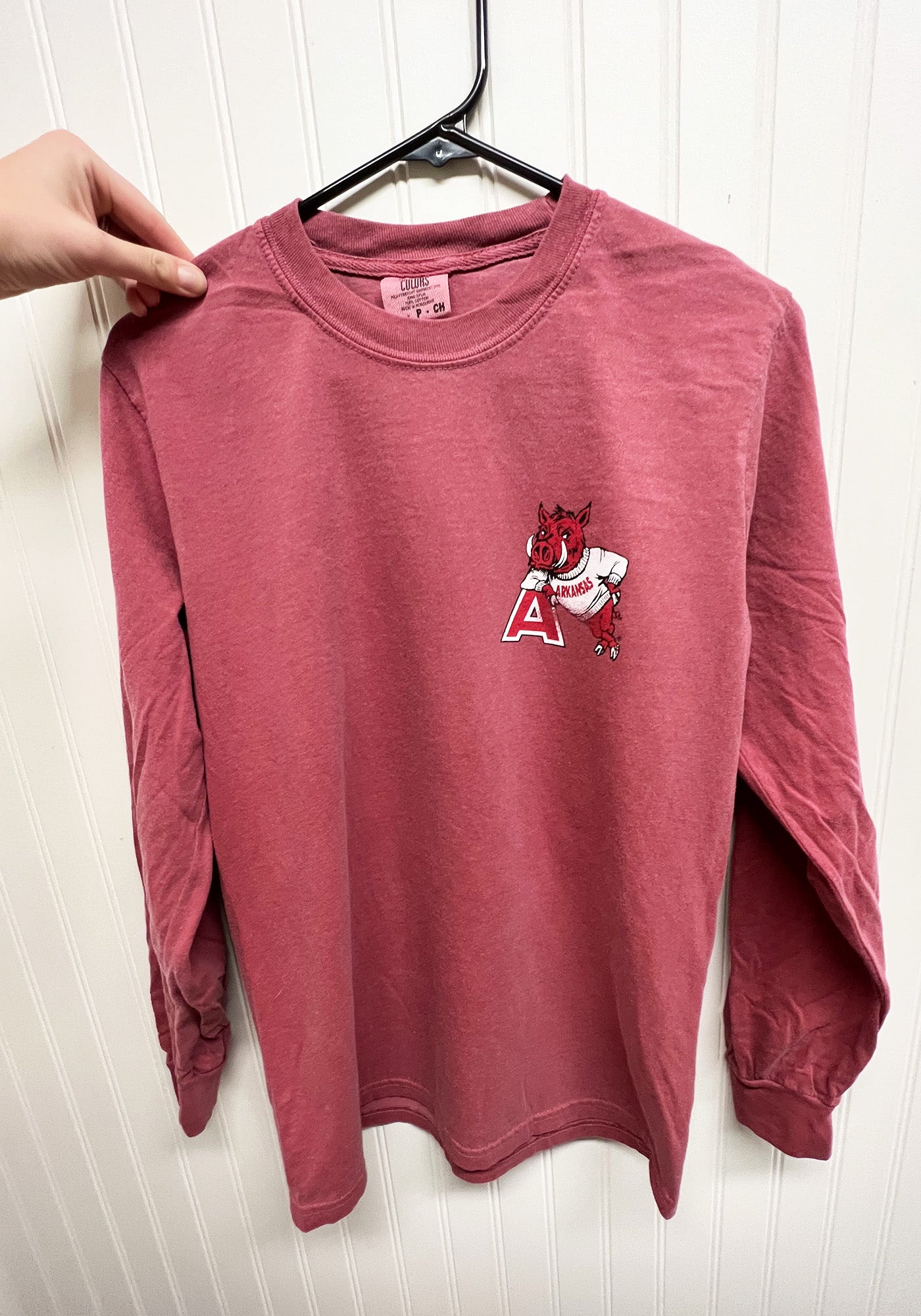 Leaning On The A Red Long Sleeve Tee