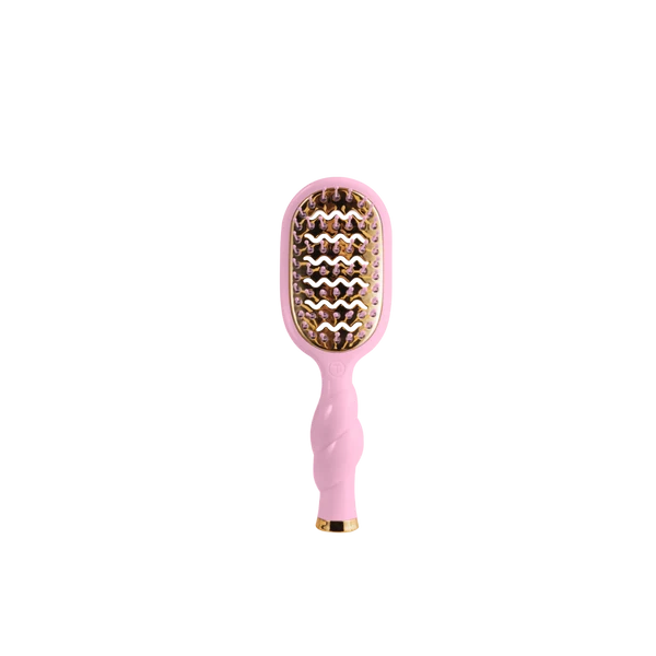 Teleties Mini Vented Brush in Bubblegum Pink, bristle side front view