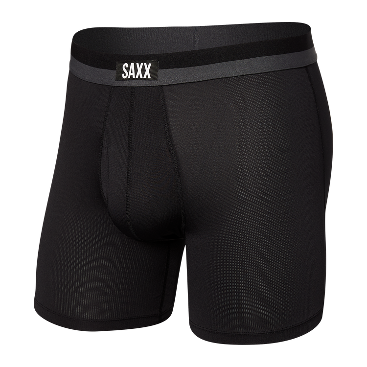Sport Mesh Boxer Briefs- Black