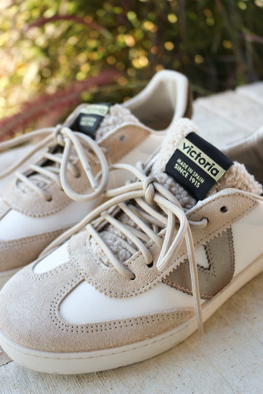 White Sherpa Beige Sneaker